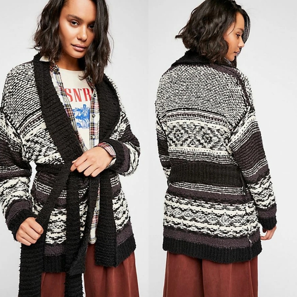 Free People Cozy Cabin Bohemian Cardigan Sweater